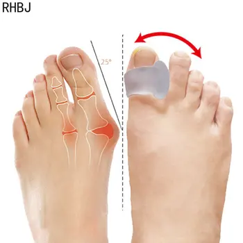 Noi 2/4buc Silicon de Îngrijire Picior Pedichiura Inflamație la picior de Reglare a Degetelor Piciorului Protector Os Hallux Valgus Corector Gel Degetul Mare Separator Imagine