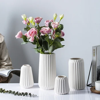 Nordic Simple Ornamente Ceramice Uscate Aranjament De Flori Ghivece Decor Acasă Vaze Masa Din Camera De Zi De Decorare Accesorii Imagine