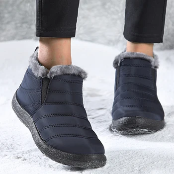Oameni de zapada Cizme de Moda pentru Bărbați Pantofi în aer liber Cizme de Iarna Pentru Barbati de Pluș Pantofi pentru Bărbați Pantofi Impermeabil Om Drumeții Bocanci Încălțăminte Imagine
