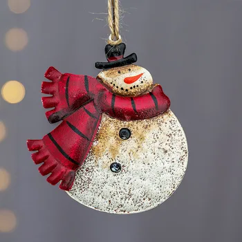 Om De Zăpadă De Crăciun Eșarfă Roșie Decoratiuni De Craciun Copac Agățat Decoratiuni Vintage Decoratiuni De Craciun, Ornamente De Craciun Imagine