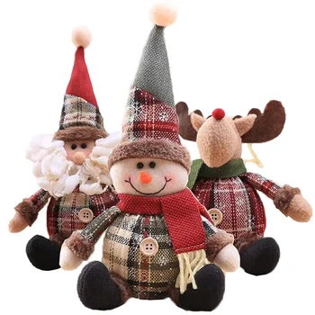 Om de zăpadă Doll Vesel Firulescu Decor pentru Masa Acasă 2023 Elan Papusa Ornamente de Crăciun, Moș Crăciun Crăciun Cadou de An Nou Fericit 2024 Imagine