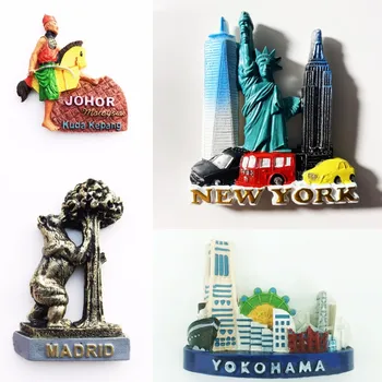 Orașe De Renume Mondial Magneți De Frigider New York Yokonama New Orleans Madrid Care Pleacă Suveniruri Foto De Perete Autocolante Magnetice Cadouri Imagine