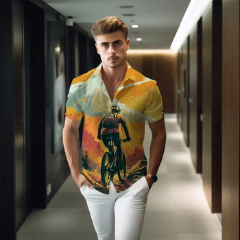 Personalitate Creatoare de Imprimare 3D Camasa Barbati Moda Vrac Casual Tricouri cu mânecă Scurtă de Vară Strada Populare Tricouri Cool Imagine