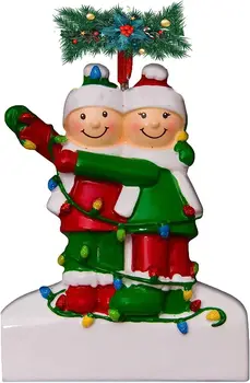 Personalizate de Deschidere Prezent Familie de Crăciun | Ornamente pentru Pomul de Craciun Familia Decor DIY Numele Pandantive - 2022 Crăciun Fami Imagine