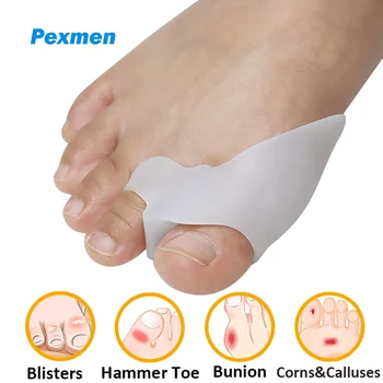 Pexmen 2 buc Gel Moale Inflamație la picior Pad Deget de la picior Distantier Separator de Inflamație la picior Corector de Inflamație la picior Corector cu Separator pentru Degetul Mare Picior de Îngrijire Instrument Imagine