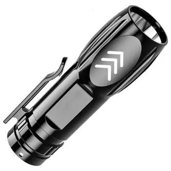 Portabil USB de Încărcare Lanterna de Mare Putere cu LED-uri Lanterne cu Zoom Evidenția Lumini în aer liber, Camping Pescuit, Lanterne de Iluminat Unelte Imagine