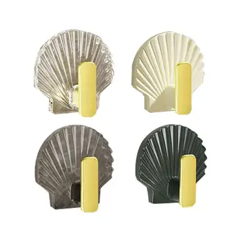 Shell Adeziv Cârlig De Perete Baie Cârlige Pentru Agățat În Cuier Suport Cheie Agățat Cârlige Auto-Adeziv Cârlige Cuier De Perete Imagine