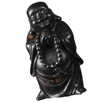 Tablescape Decor Maitreya Lemn Ornamente Forma Wen Wan Desktop Model De Ambarcațiuni Din Lemn Podoabă Birou Imagine