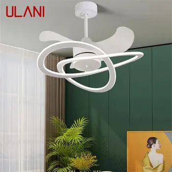 ULANI Nordic Ventilator de Tavan Lumini Moderne, Creative, de Epocă Lămpi cu LED-uri De 3 Culori, Cu Control de la Distanță Pentru Casa Living Dormitor Imagine