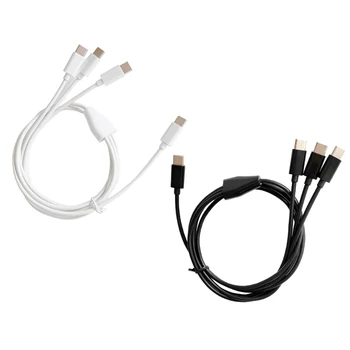 USB-C la Multi 3 in 1 USB Lung Încărcător Cablu de 1M/3.28 ft Încărcare Cablu Universal mai Multe Porturi Lung Cablu de Încărcare USB-C Imagine