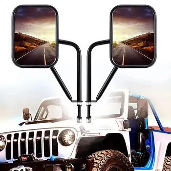 Ușile de Pe Oglinzi pentru Jeep Wrangler CJ CN TJ JK JL & Nelimitat, mai Larg, Oglinzi Retrovizoare Ușă Pătrată Partea Balamalei Oglindă Imagine