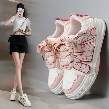 Vara Coreene Noi, Respirabil Alb De Sex Feminin Pantofi Pentru Femei Student Sport Casual Adidasi Zapatillas De Mujer Chaussure Femme Imagine