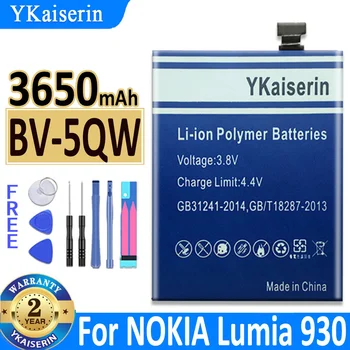 YKaiserin BV-5QW 3650mAh Înlocuire Baterie Pentru Nokia Lumia 930 929 RM927 Lumia930 BV5QW Baterii Li-Polimer +Instrumente Imagine