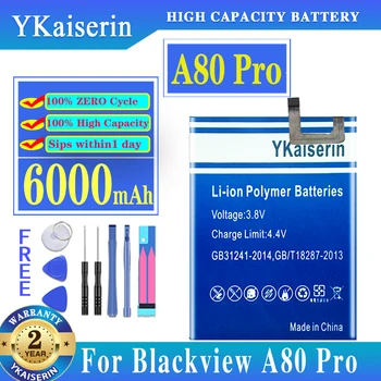 Ykaiserin Un 80 Pro 6000mAh DK017 Baterie Pentru Blackview A80 Pro/A80 Plus A80Pro A80plus Batteria + Numărul de Urmărire Imagine
