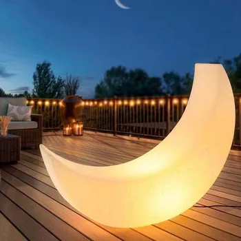 În aer liber LED Luna Lampă de Curte, Camping Decorare Dormitor Interioară Luna Lămpi de Cameră Decor de Lux Moon Light Lampa de Podea pentru Petrecere Imagine